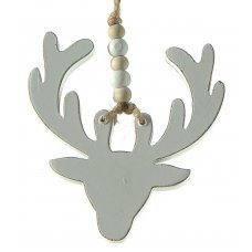 Χριστουγεννιάτικο Ξύλινο Στολίδι, Κεφάλι Τάρανδου (10cm)